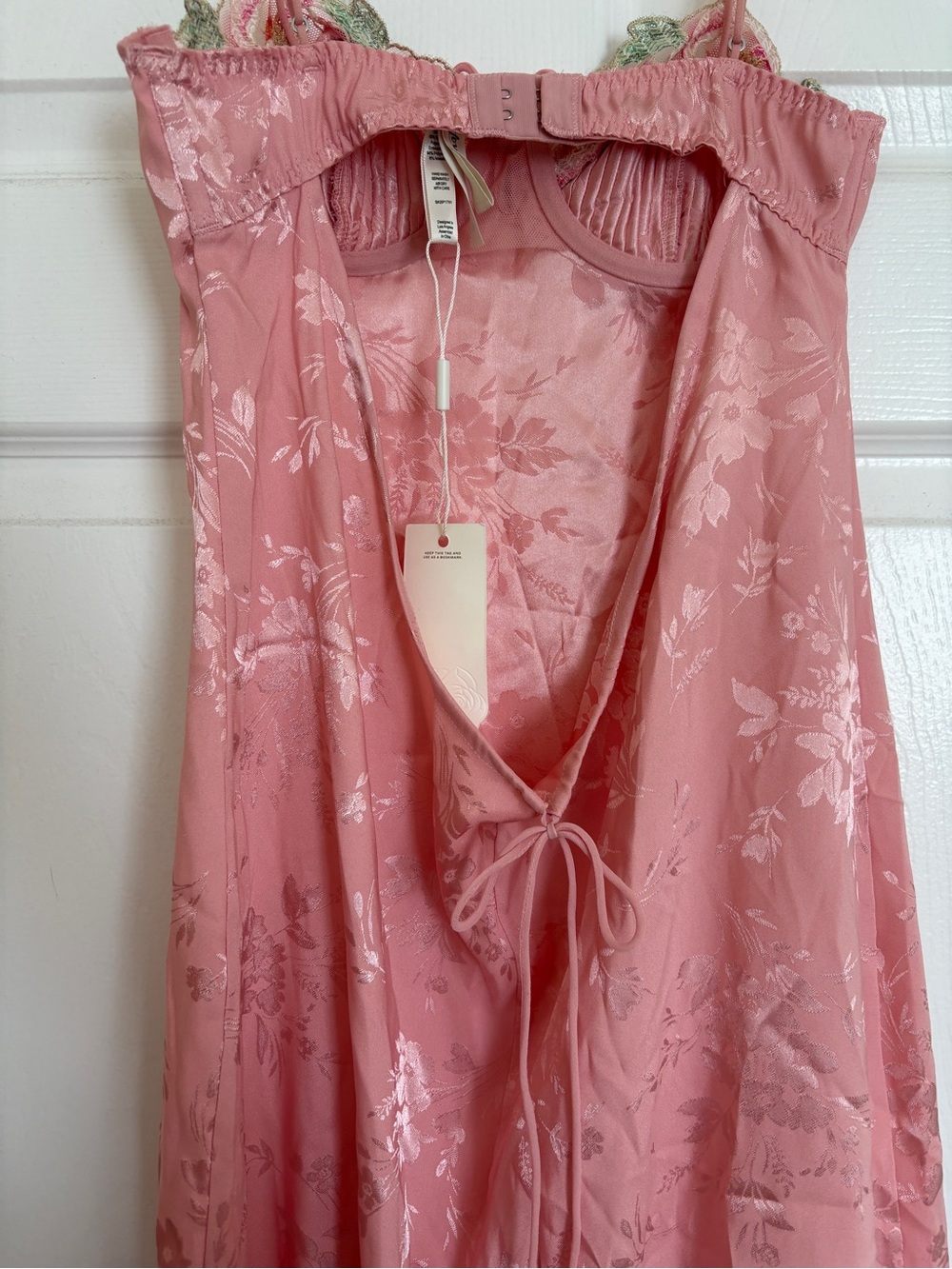 For Love & Lemons Pink Floral Maxi Dress NWT Size XS - Picture 3 of 4